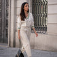 Pantaloni in velluto a coste con chiusura a clip