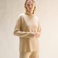Maglione dolcevita relaxed in misto cashmere 3D knit