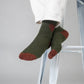 Calzini in cotone pettinato con cuore glitter verde scuro