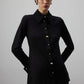 Camicia in denim nera con bottoni in metallo