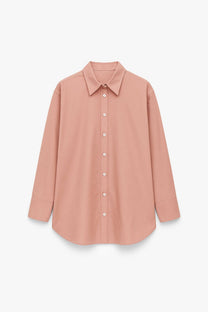 Camicia oversize morbida beige