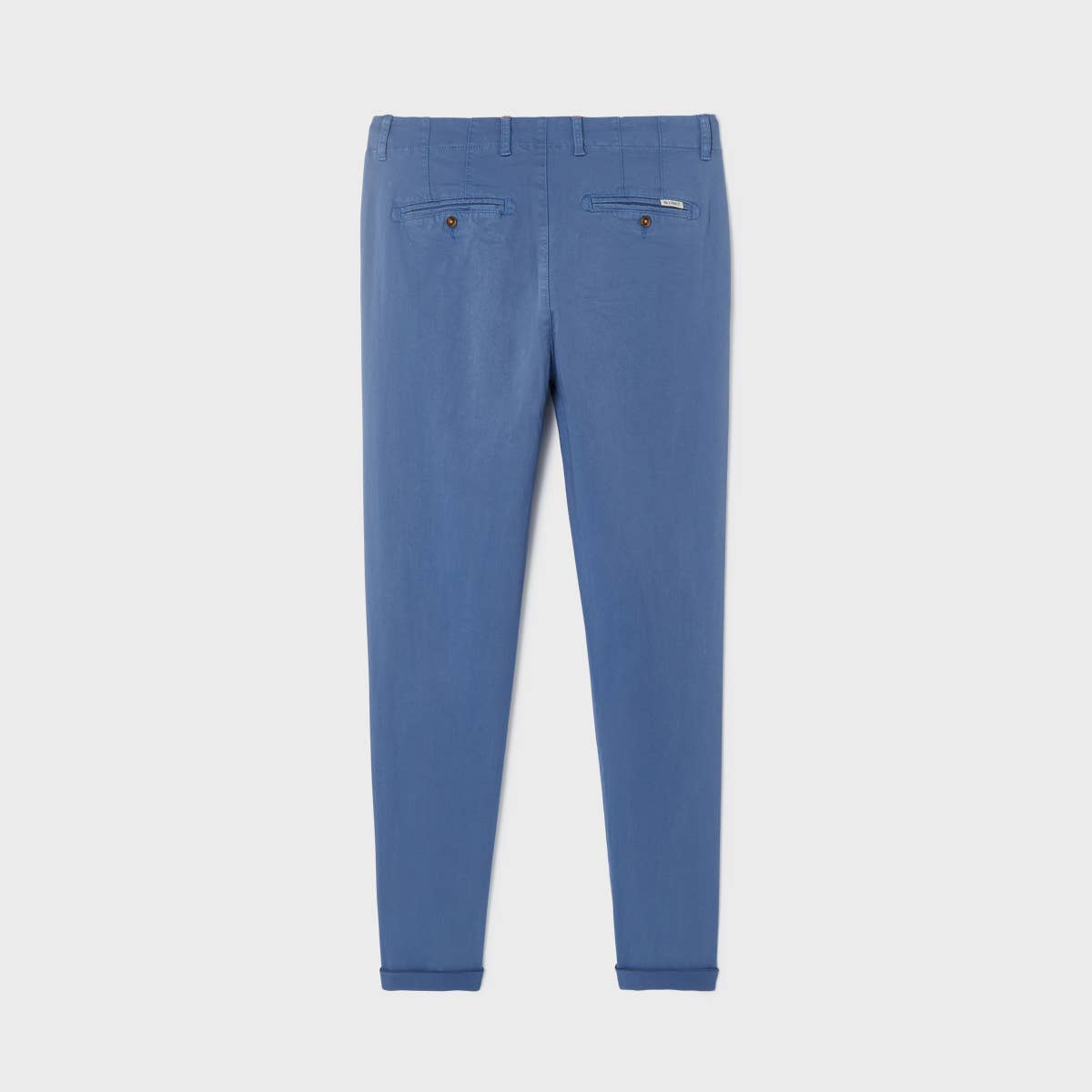 Pantaloni chino uomo blu ghiaccio in cotone