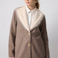 Giacca in feltro con maxi colletto in organza