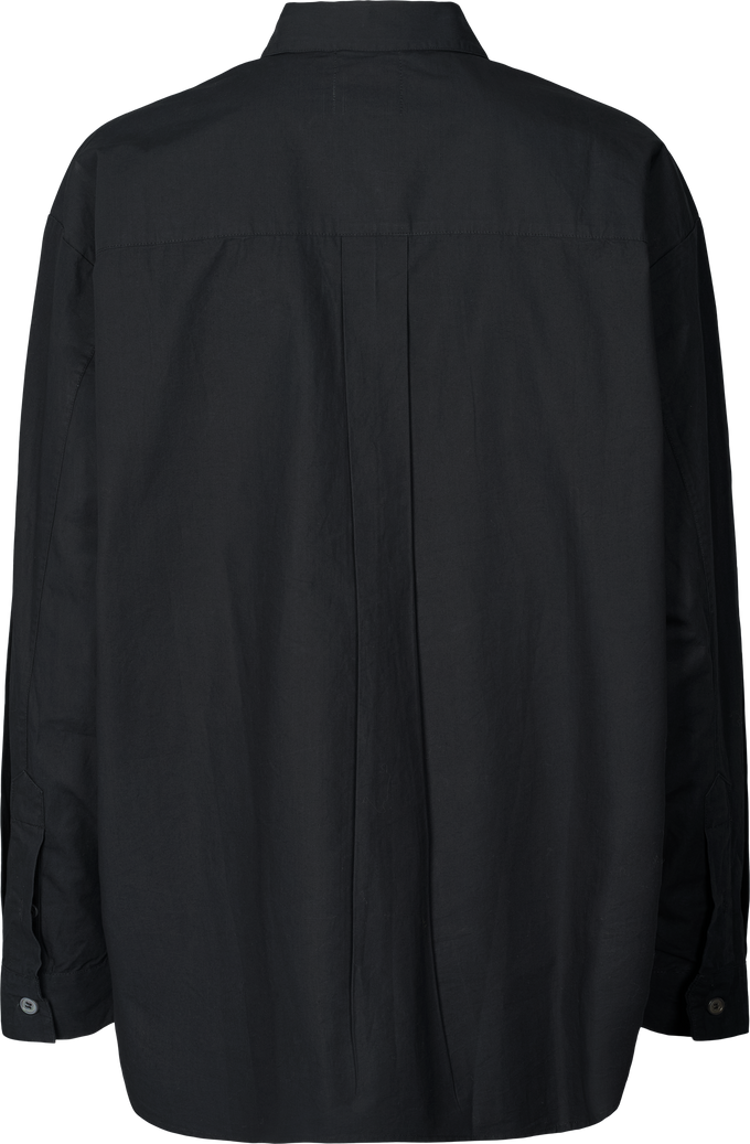 Camicia Astrid in popeline di cotone biologico nera