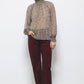 Pantaloni aderenti cinque tasche bordeaux