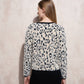 Cardigan in maglia animalier da donna