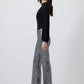 Pantaloni a zampa con paillettes