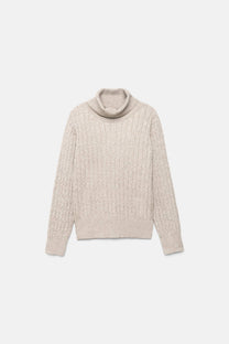 Maglione dolcevita in maglia strutturata