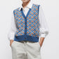 Gilet in maglia con motivo geometrico