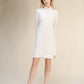 Abito midi in misto cashmere con collo alto