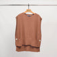 Poncho senza maniche in maglia strutturata con girocollo