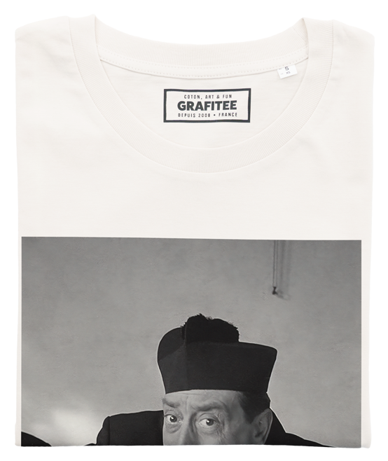 T-shirt unisex Don Camillo con stampa fotografica in bianco e nero
