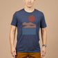 T-shirt uomo Alpenglow blu navy in tessuto riciclato
