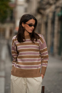 Maglione a righe morbido