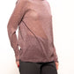Maglione glitterato con scollo a barca in maglia 3D