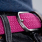 Cintura intrecciata elastica rosa magenta