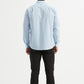 Camicia azzurra comfort a quadri tartan easy iron