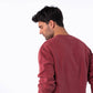 Felpa in cotone biologico bordeaux Winter Edition