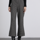 Pantaloni in maglia pied-de-poule a gamba ampia