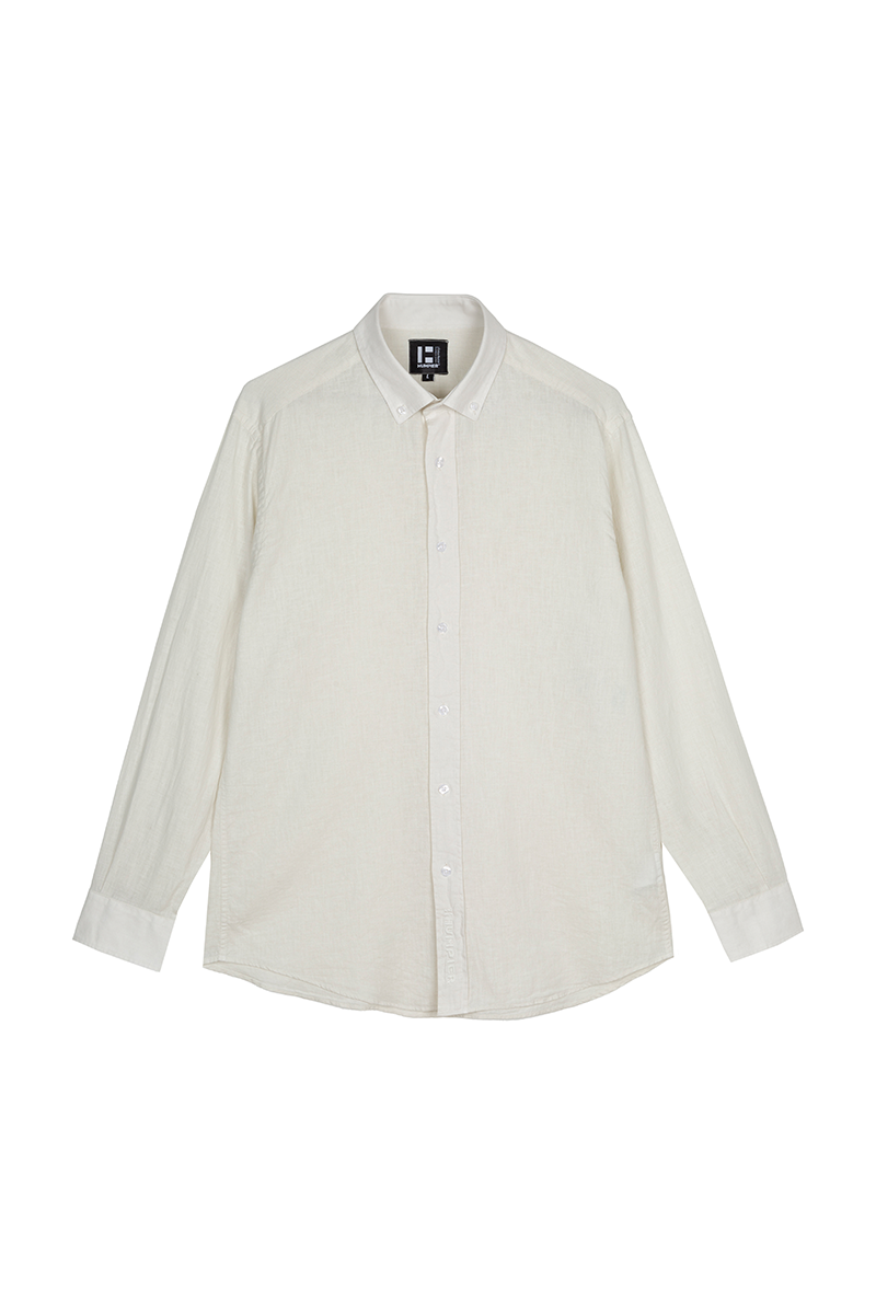 Camicia in lino avorio