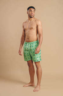 Costume da bagno Tiles in SEAQUAL® YARN verde acqua