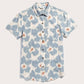 Camicia a maniche corte in cotone con stampa ikat