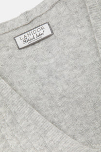 Gilet in Maglia Strutturata con Scollo a V