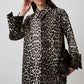 Camicia oversize in cotone con stampa leopardata e polsini ampi