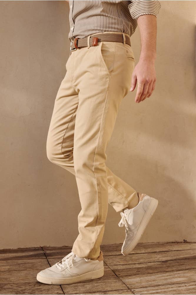 Pantaloni chino slim Joe beige