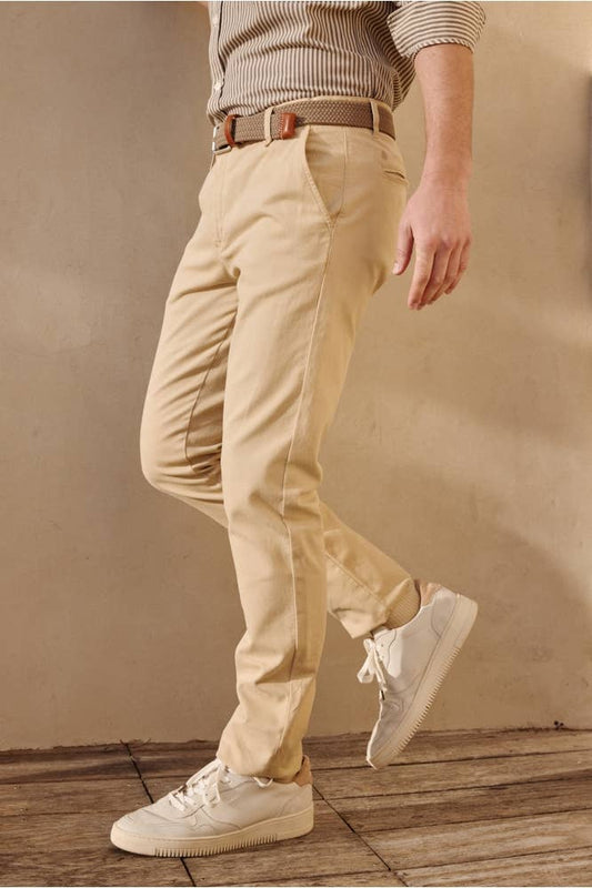 Pantaloni chino slim Joe beige