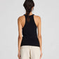 Top in maglia Lulu in cotone biologico nero