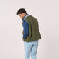 Gilet sherpa unisex con zip kaki chiaro