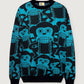 Maglione unisex in cotone biologico con stampa scimmie