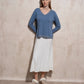 Maglione in maglia lurex con scollo a V