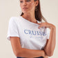 T-shirt Cruise con stampa lettering