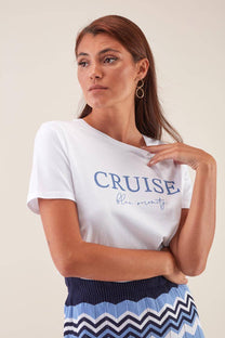 T-shirt Cruise con stampa lettering