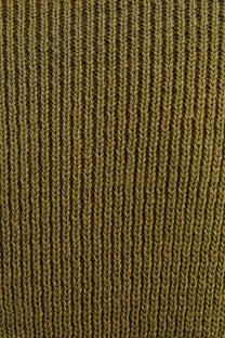 Cardigan in maglia kaki con bottoni dorati