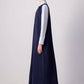 Abito lungo smanicato con zip