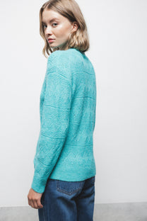 Maglione a maglia strutturata con scollo a V