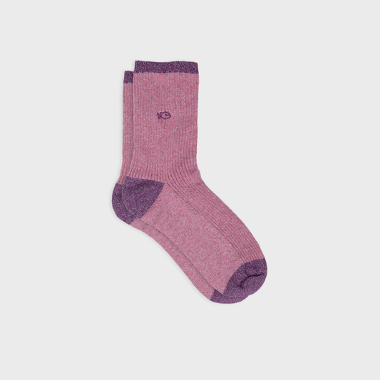 Calzini vintage glitterati in cotone pettinato rosa