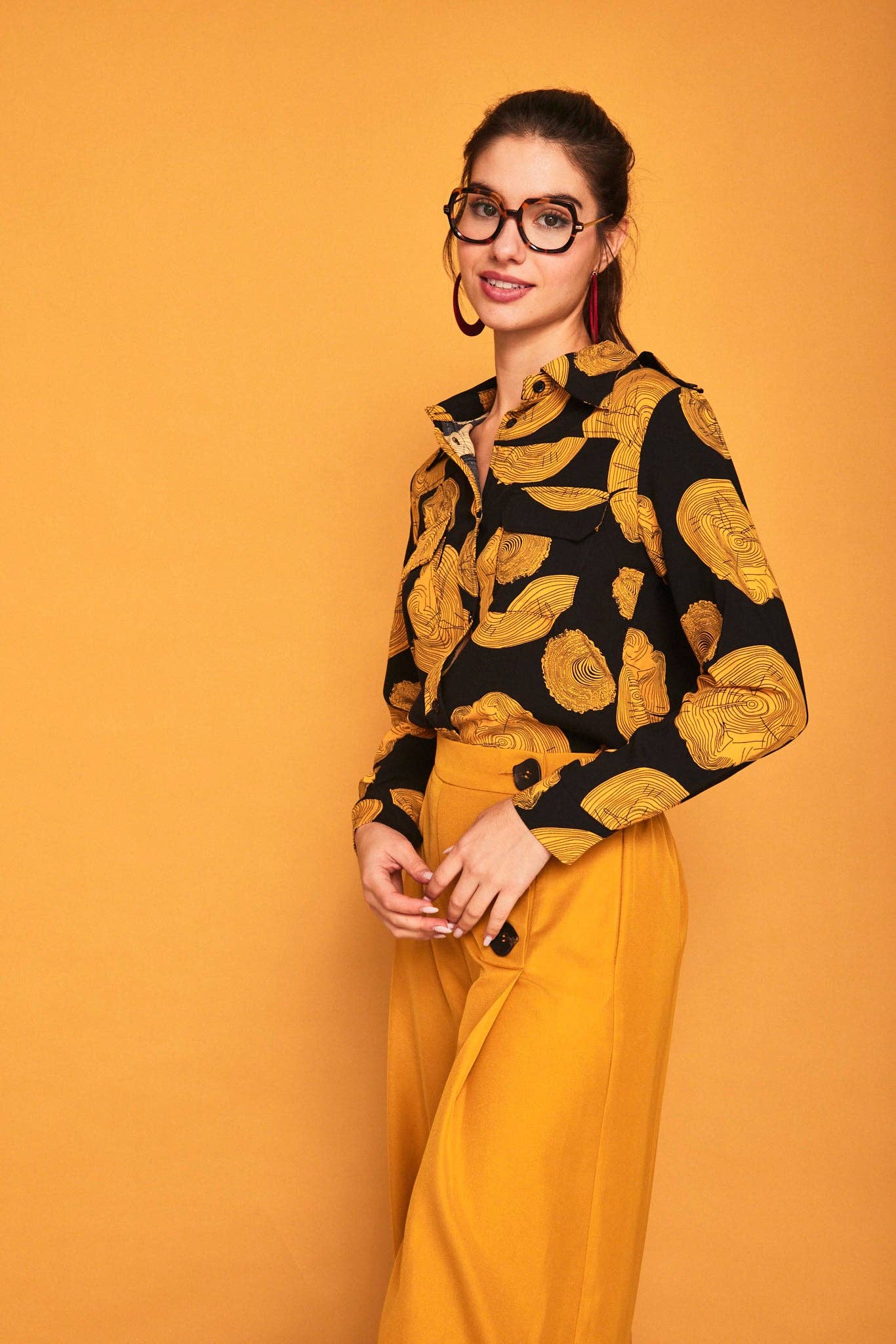 Camicia Canario in viscosa con stampa
