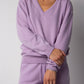 Maglione scollo a V in misto cashmere