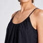 Top Annie nero in cotone biologico