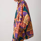 Completo camicia e pantaloni a fantasia multicolor
