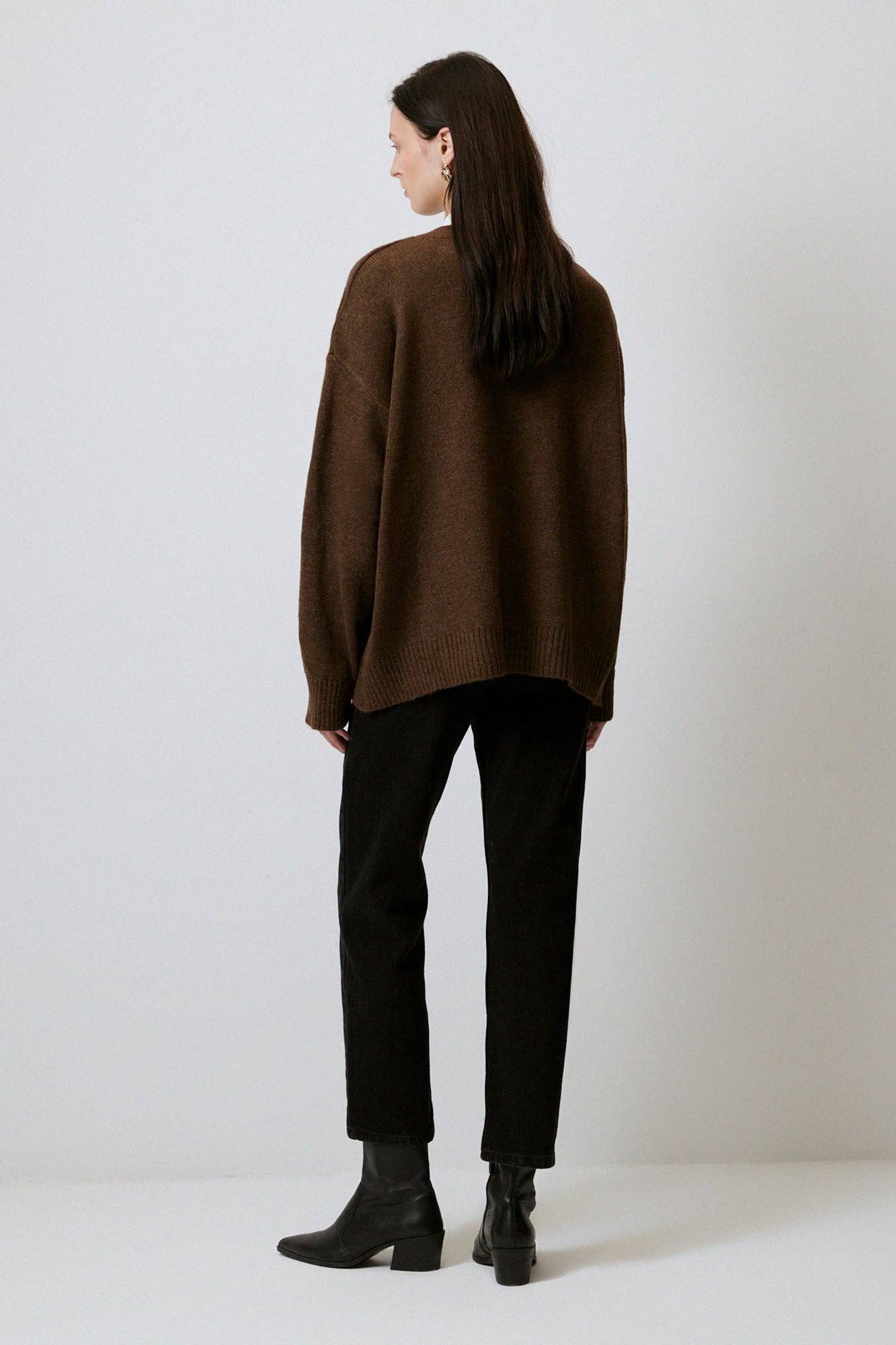 Maglione oversize a tinta unita