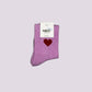 Calzini rosa con cuore rosso per bambini