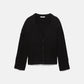 Cardigan a coste in maglia con bottoni