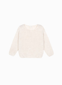 Maglione oversize in maglia spessa écru