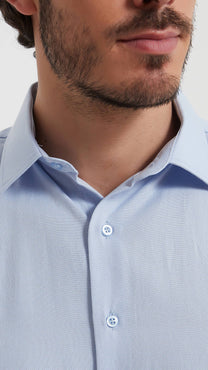 Camicia azzurra trapuntata slim fit
