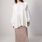 Camicia oversize con colletto Peter Pan in misto viscosa